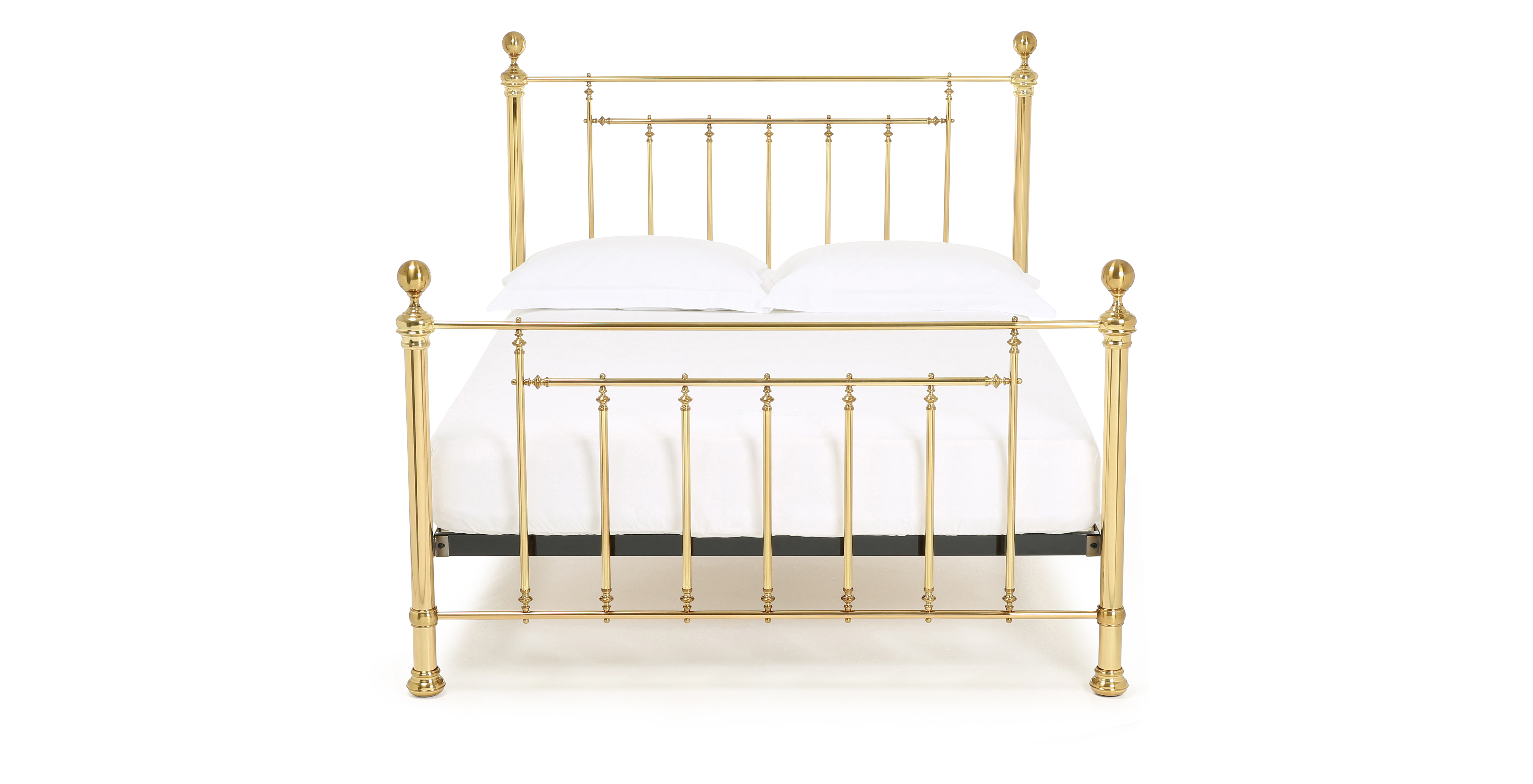 Henley Bedstead Brass Feather & Black