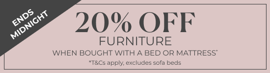 20% off furniture wbw bed or mattress | ends midnight