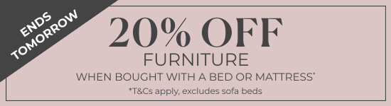 20% off furniture wbw bed or mattress | ends tomorrow