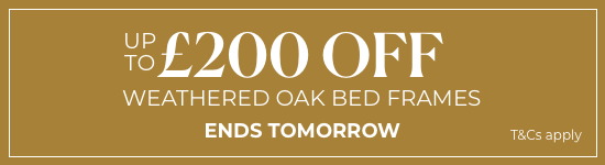 Up To £200 Off Weathered Oak Bedframes ends in
