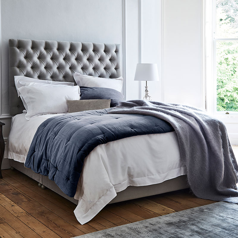 Feather and online black ottoman bed