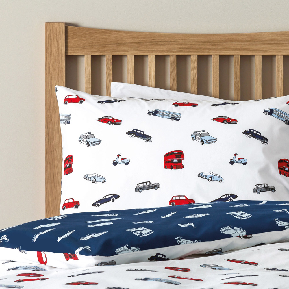 Childrens Bed Linen Duvet Covers Feather Black Bertie Cars Bed Linen Set