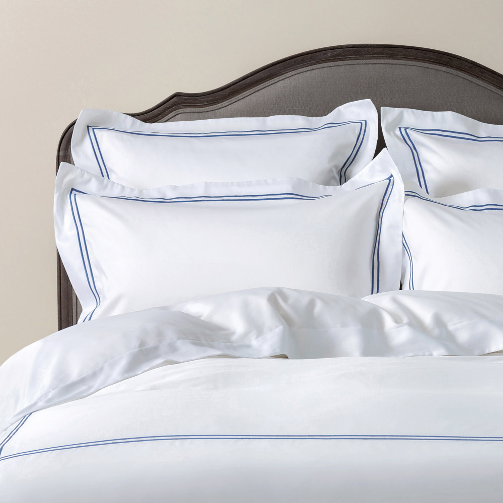 Luxury Bed Linen Sheets Valances Feather Black Luca Linen