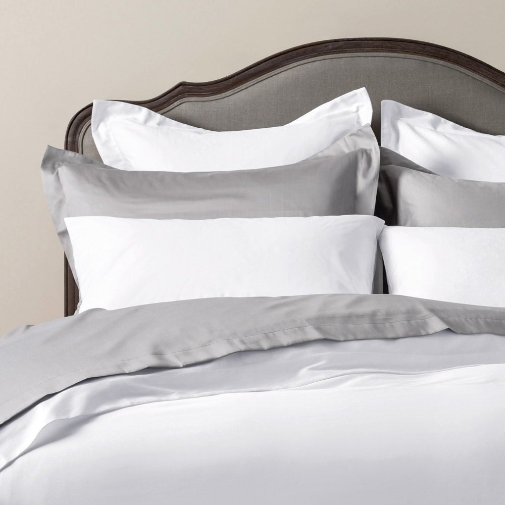 Luxury Bed Linen Sheets Valances Feather Black Luxury Plain Linen