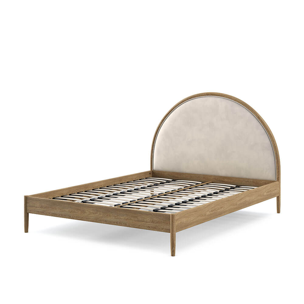 Aubrey Half Moon Bed Feather & Black