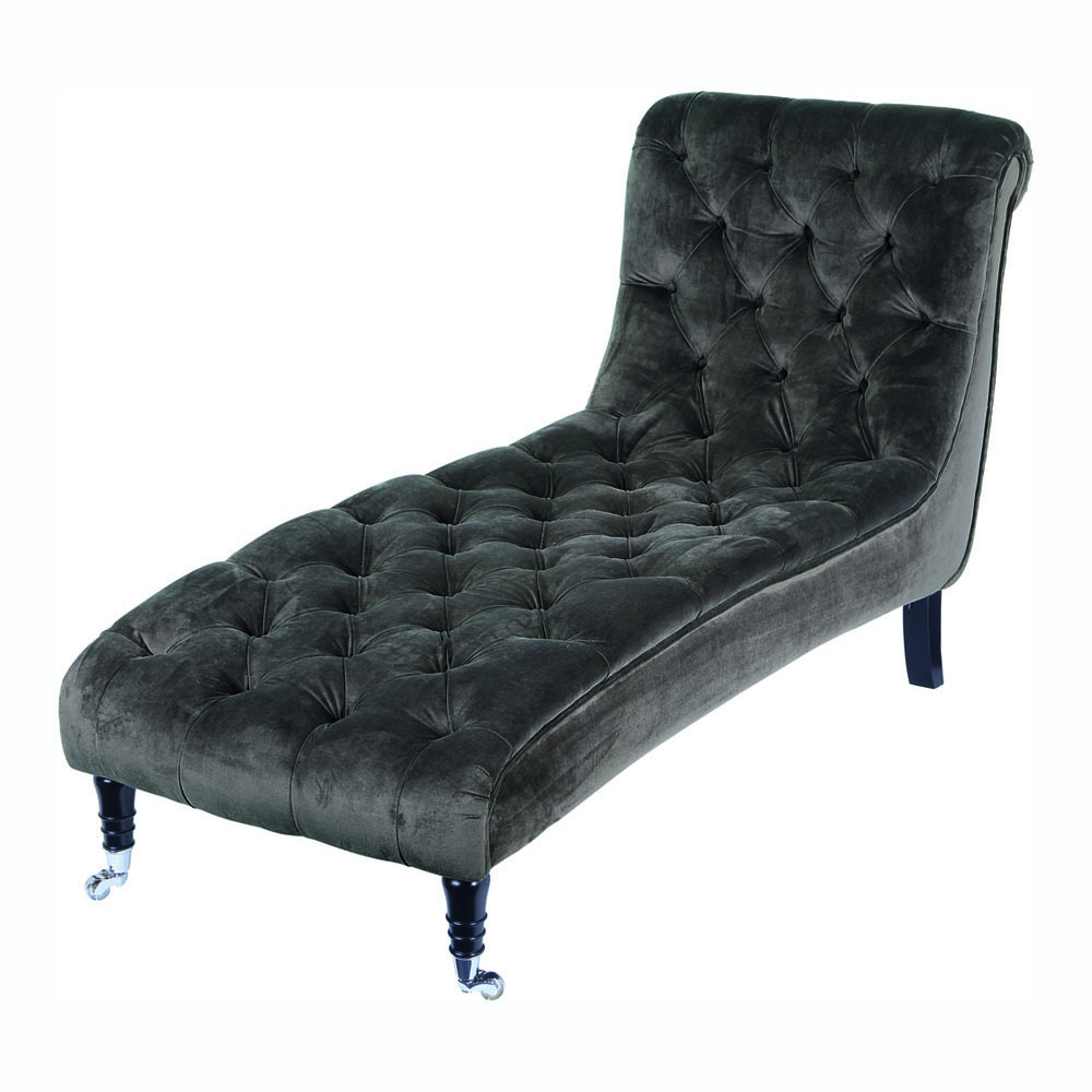 Belgravia Chaise Longue Feather Black - belgravia chaise longue feather black -