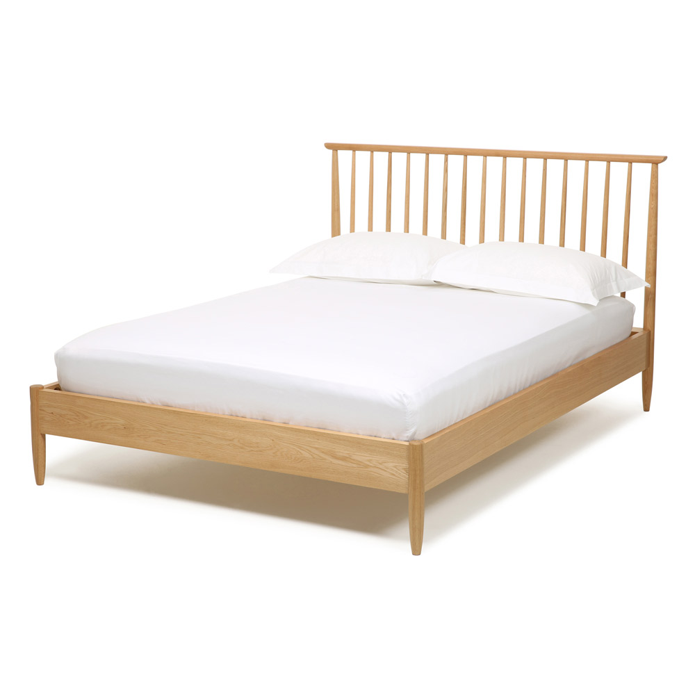 Teramo Bed Pale Oak Bed Frame Feather & Black