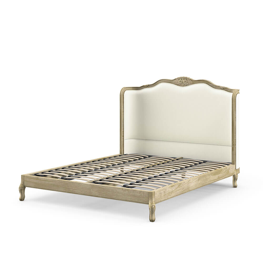 Versailles Linen Bed Feather & Black