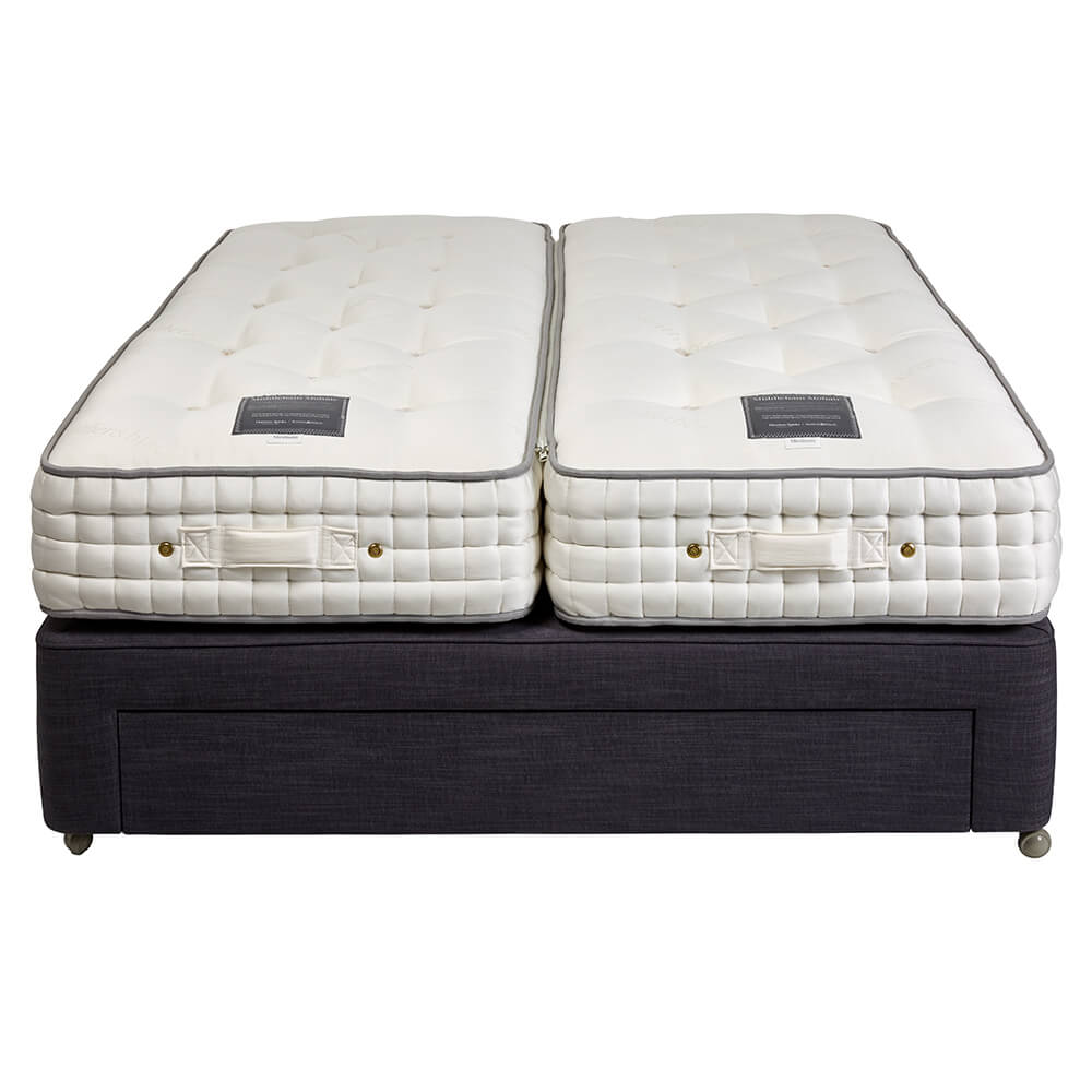 Middleham Mohair Zip & Link Mattress Feather & Black